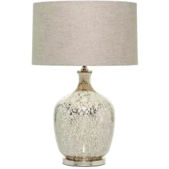 Discount Kirklands Home Beige Marbled Mercury Glass Table Lamp Brown