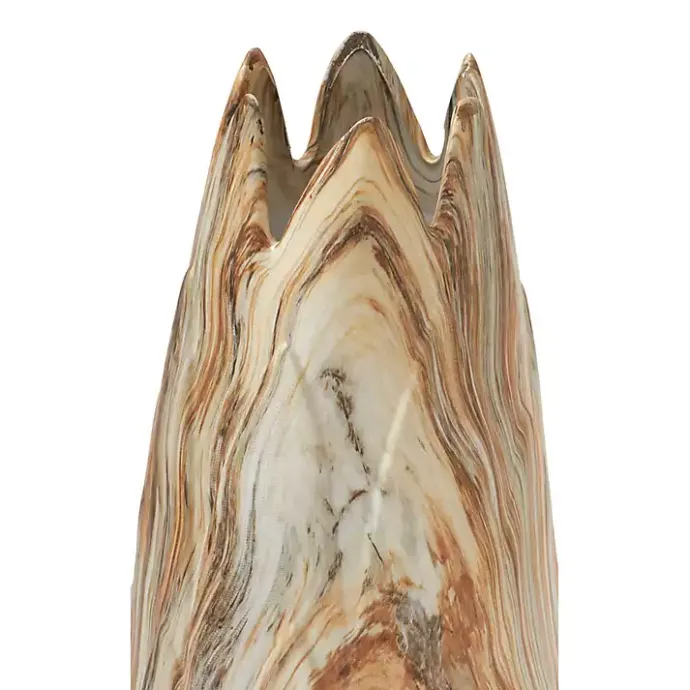 Best Kirklands Home Beige Stoneware Jagged Vase, 20 in. Brown