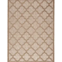 Best Kirklands Home Beige Trellis Indoor/Outdoor Area Rug, 5x7 Tan