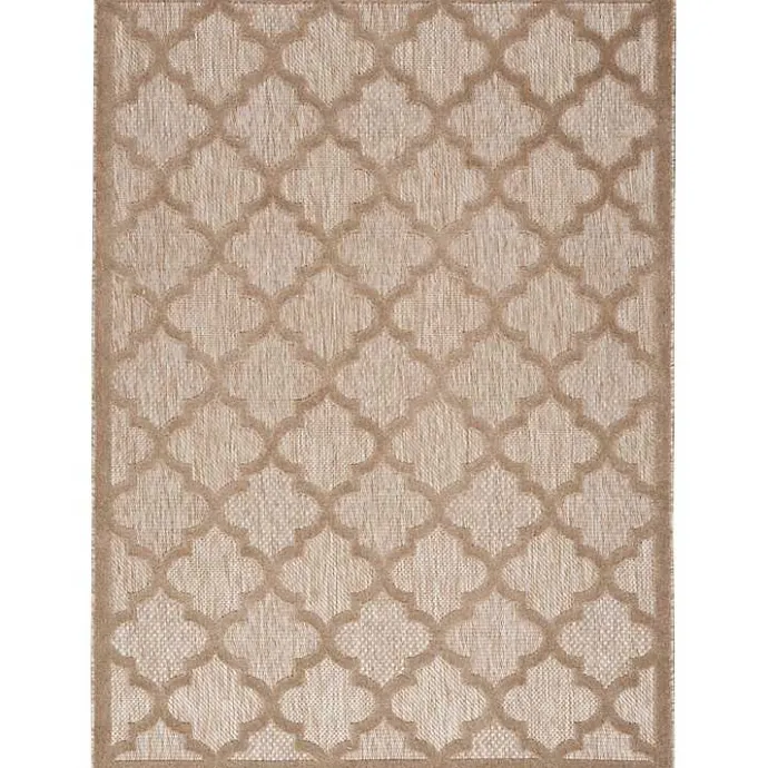 Best Kirklands Home Beige Trellis Indoor/Outdoor Area Rug, 5x7 Tan