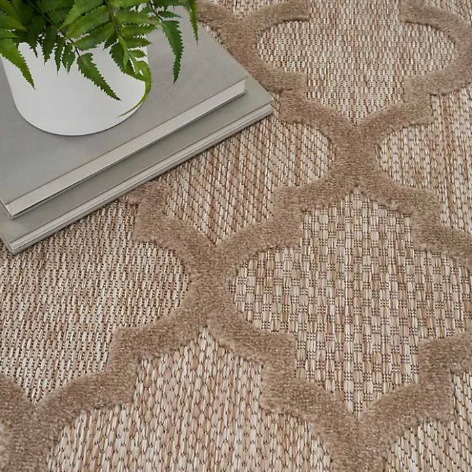 Best Kirklands Home Beige Trellis Indoor/Outdoor Area Rug, 5x7 Tan