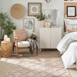 Best Kirklands Home Beige Trellis Indoor/Outdoor Area Rug, 5x7 Tan