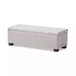 Sale Kirklands Home Beige Tufted Contemporary Storage Bench
