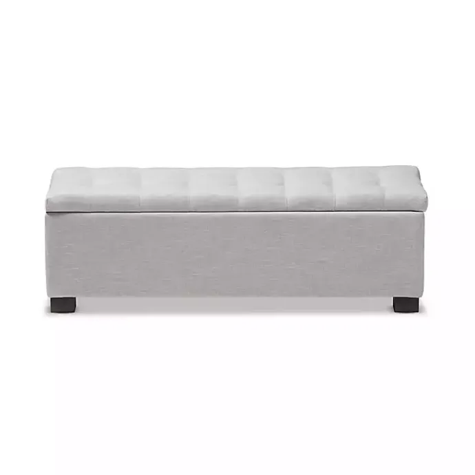 Sale Kirklands Home Beige Tufted Contemporary Storage Bench