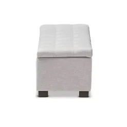Sale Kirklands Home Beige Tufted Contemporary Storage Bench