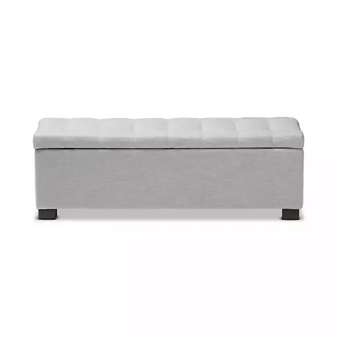 Sale Kirklands Home Beige Tufted Contemporary Storage Bench