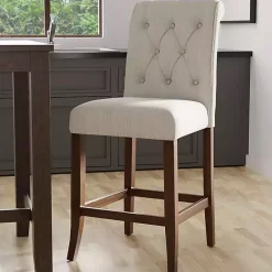Discount Kirklands Home Beige Tufted Landon Counter Stools, Set of 2 Tan