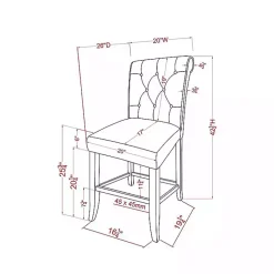 Discount Kirklands Home Beige Tufted Landon Counter Stools, Set of 2 Tan