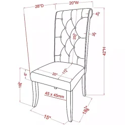 Clearance Kirklands Home Beige Tufted Landon Dining Chairs, Set of 2 Tan