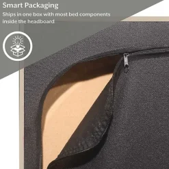 Online Kirklands Home Beige Tufted Low Profile Platform Queen Bed Tan