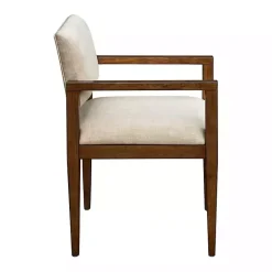 Discount Kirklands Home Beige Upholstered Wood Dining Chairs, Set of 2 Tan