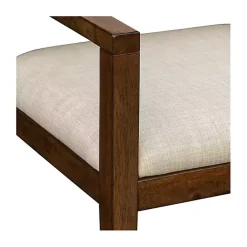 Discount Kirklands Home Beige Upholstered Wood Dining Chairs, Set of 2 Tan