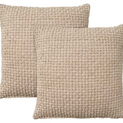 Hot Kirklands Home Beige Waffle Knit Chenille Throw Pillows, Set of 2 Tan