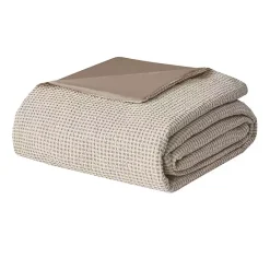 Sale Kirklands Home Beige Waffle Weave 3-pc. Queen Duvet Cover Set Tan