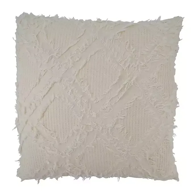 Outlet Kirklands Home Beige Waffle Weave Pillow Ivory