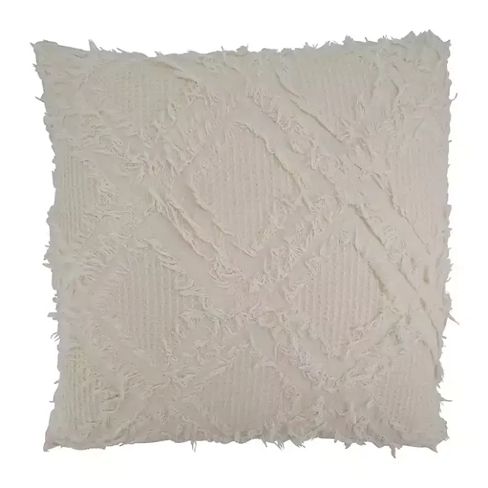 Outlet Kirklands Home Beige Waffle Weave Pillow Ivory
