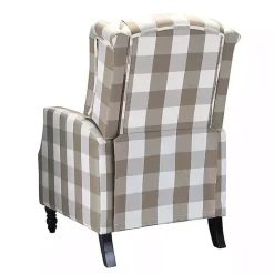 Clearance Kirklands Home Beige Windowpane Plaid Recliner