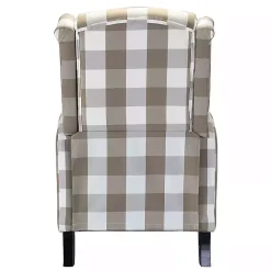 Clearance Kirklands Home Beige Windowpane Plaid Recliner