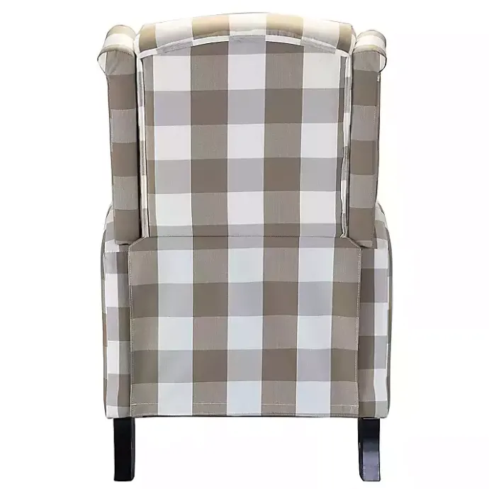 Clearance Kirklands Home Beige Windowpane Plaid Recliner