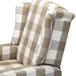 Clearance Kirklands Home Beige Windowpane Plaid Recliner