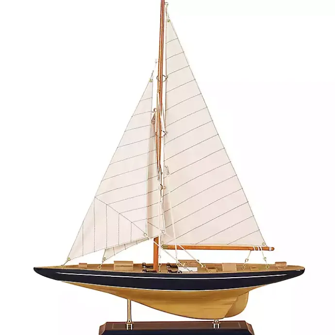 Clearance Kirklands Home Beige Wood Coastal Sailboat, 21 in.