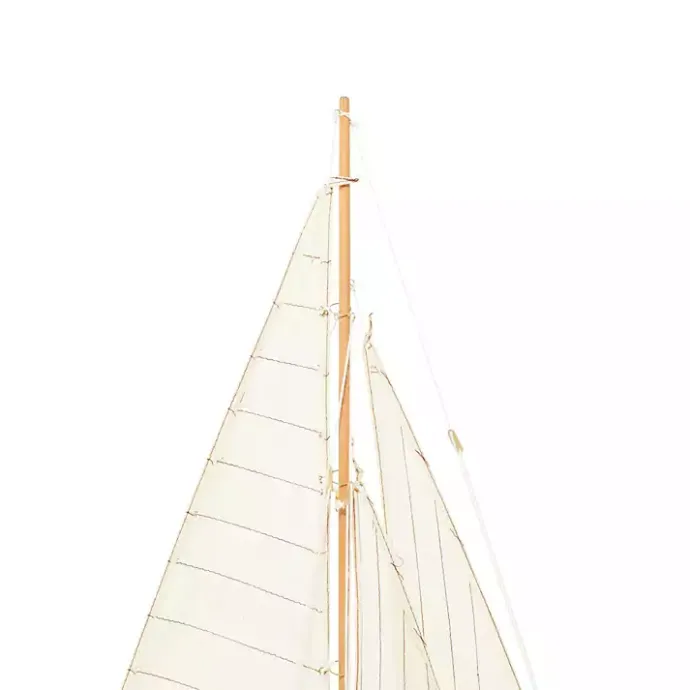 Clearance Kirklands Home Beige Wood Coastal Sailboat, 21 in.