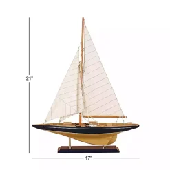 Clearance Kirklands Home Beige Wood Coastal Sailboat, 21 in.