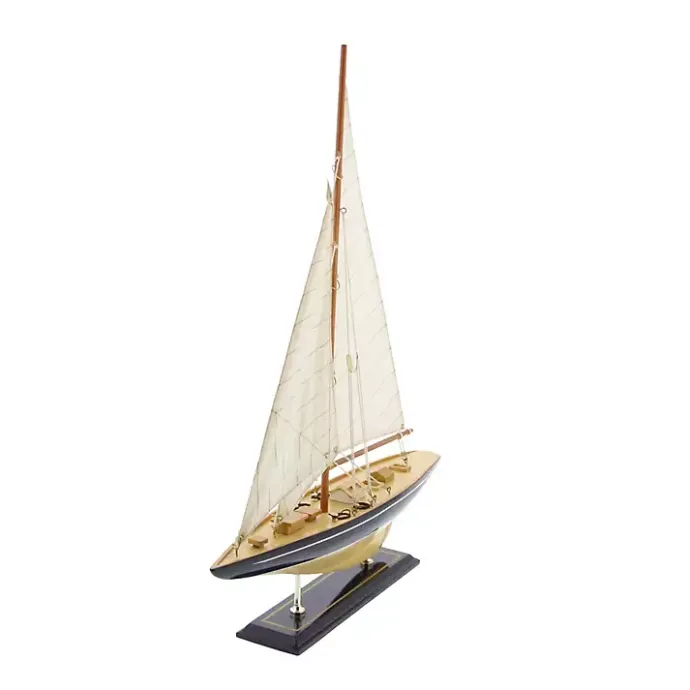 Clearance Kirklands Home Beige Wood Coastal Sailboat, 21 in.