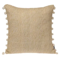 Clearance Kirklands Home Beige Woven Pom Pom Pillow Tan