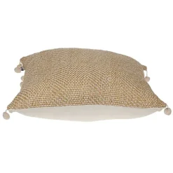 Clearance Kirklands Home Beige Woven Pom Pom Pillow Tan