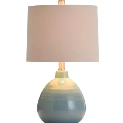 Discount Kirklands Home Bermuda Blue Ceramic Table Lamp Tan