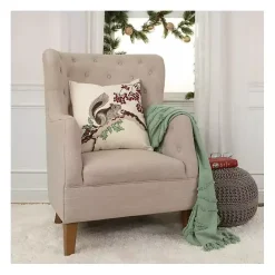 Online Kirklands Home Berry and Squirrel Christmas Throw Pillow