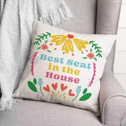 Best Kirklands Home Best Seat in the House Floral Throw Pillow