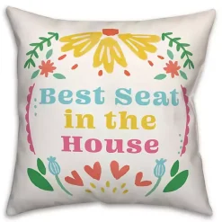 Best Kirklands Home Best Seat in the House Floral Throw Pillow