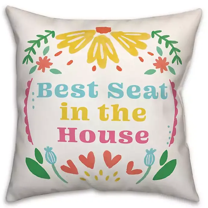 Best Kirklands Home Best Seat in the House Floral Throw Pillow