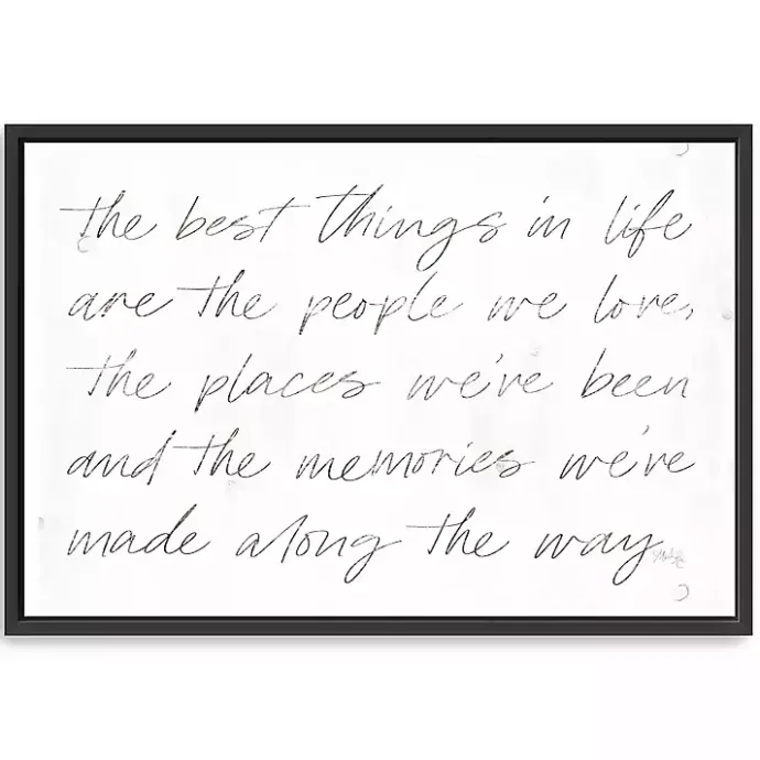 New Kirklands Home Best Things Framed Canvas Art Print, 38x26 in.