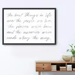 New Kirklands Home Best Things Framed Canvas Art Print, 38x26 in.