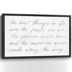 New Kirklands Home Best Things Framed Canvas Art Print, 38x26 in.