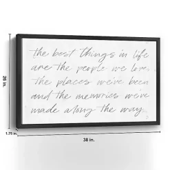New Kirklands Home Best Things Framed Canvas Art Print, 38x26 in.