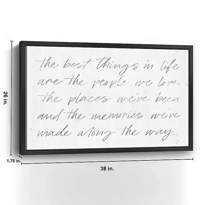 New Kirklands Home Best Things Framed Canvas Art Print, 38x26 in.