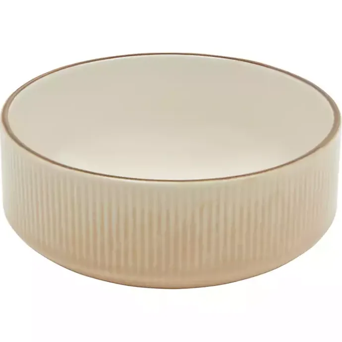 Clearance Kirklands Home Betsy Cream Ribbed 16-pc. Dinnerware Set Tan