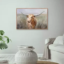 Clearance Kirklands Home Big Sky Longhorn Framed Canvas Art Print