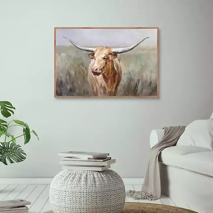 Clearance Kirklands Home Big Sky Longhorn Framed Canvas Art Print