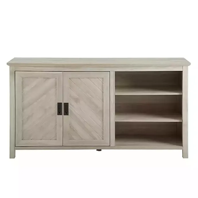 Clearance Kirklands Home Birch 2-Door Chevron Cabinet Tan