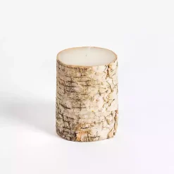 Hot Kirklands Home Birch Tree Bark Pillar Candle, 3x4
