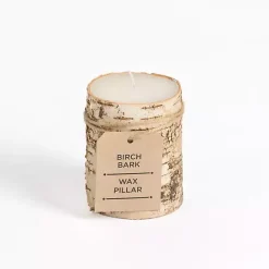 Hot Kirklands Home Birch Tree Bark Pillar Candle, 3x4