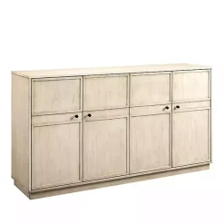 Discount Kirklands Home Birch Wood 4-Door Sideboard Ivory