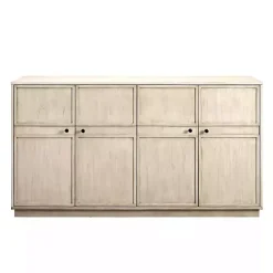 Discount Kirklands Home Birch Wood 4-Door Sideboard Ivory