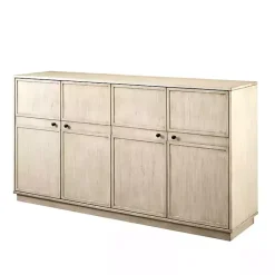 Discount Kirklands Home Birch Wood 4-Door Sideboard Ivory