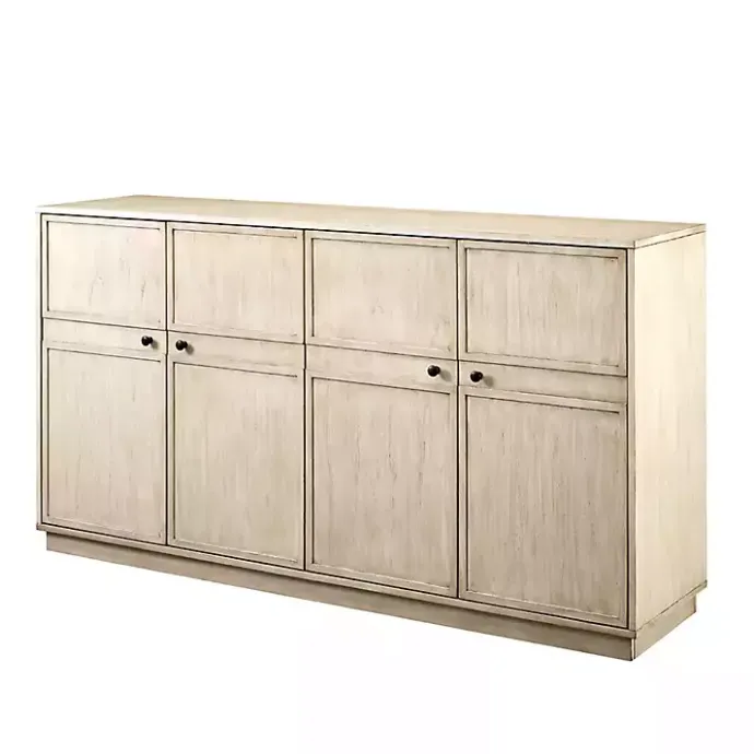 Discount Kirklands Home Birch Wood 4-Door Sideboard Ivory